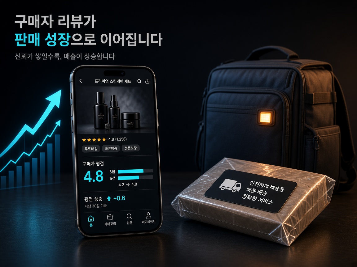 쇼핑 평점 상승·배송 패키지 홍보 컷(비식별)